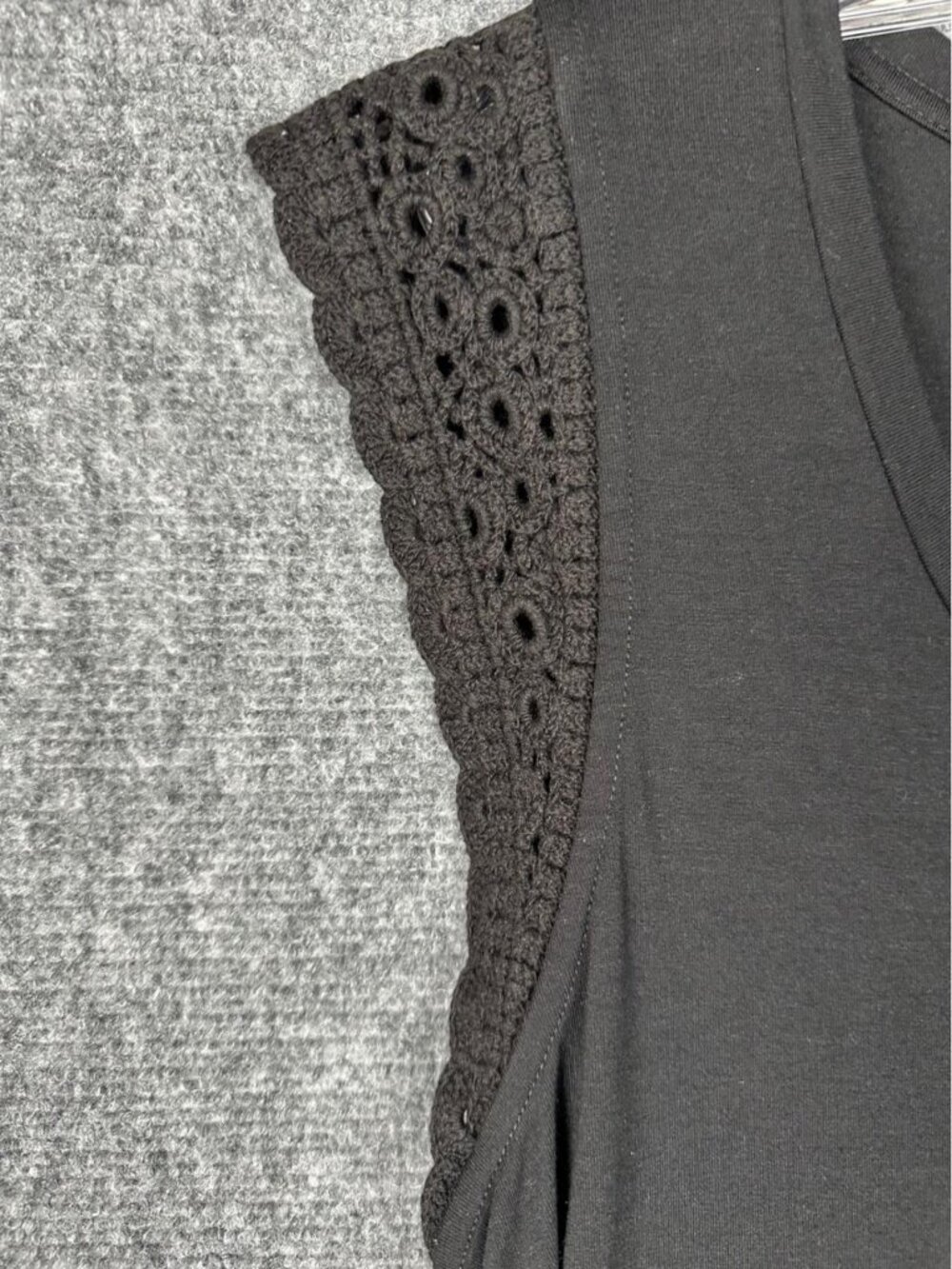 Womens Crochet Trim Swing Dress